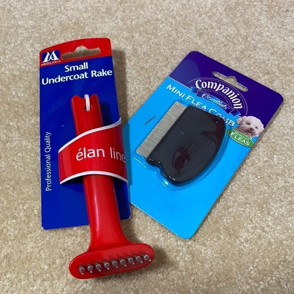 Small Undercoat Rake & Flea Comb - NEW